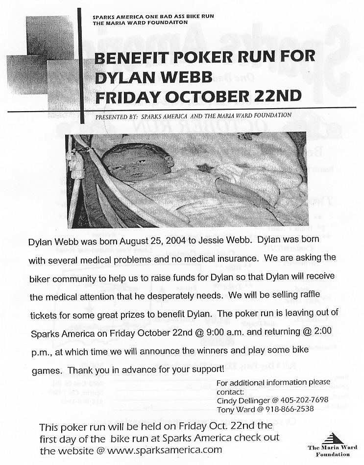 Benefit Poker Run for Dylan Webb