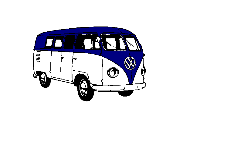 Kombi blue and white