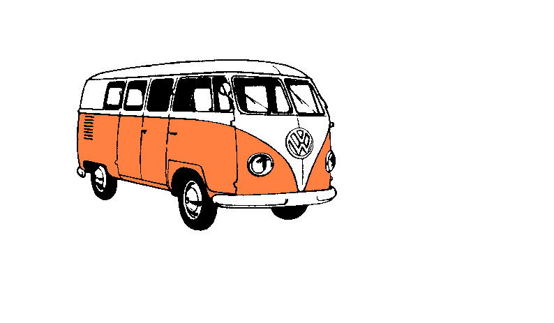 Kombi white and orange