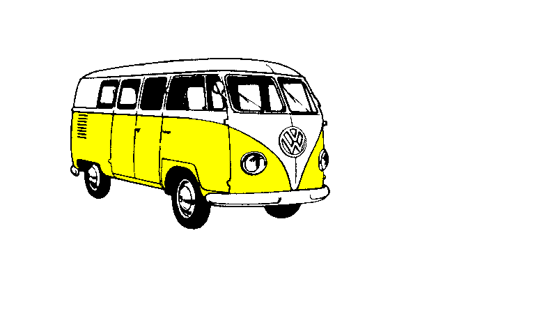 Kombi white and yellow