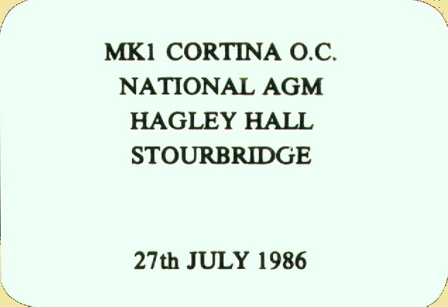 [1986 National Rally Plaque]
