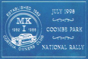 [1998 National Rally Plaque]