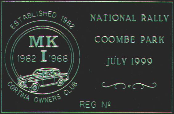 [1999 National Rally Plaque]