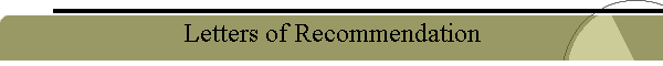 Letters of Recommendation
