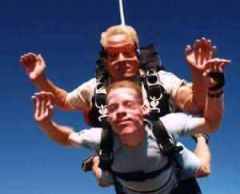 Nathyn celebrated his 21st birthday by jumping out of an airplane.