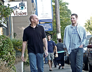 Nathyn and Jeff walk through Capitol Hill.
