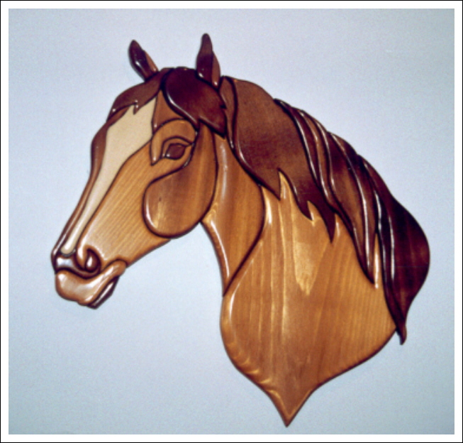HORSE HEAD - DARK WOOD