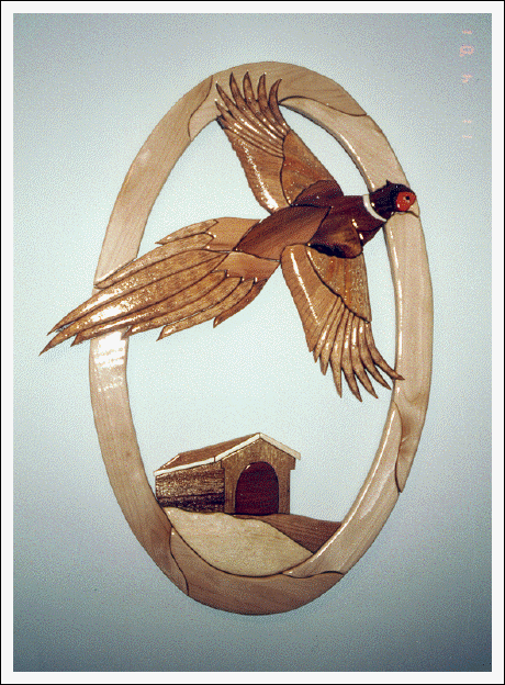 PHEASANT IN OVAL