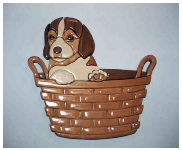 BEAGLE IN BASKET