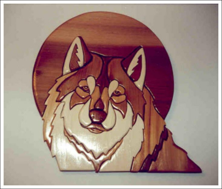 WOLF WITH MOON