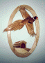 PHEASANT IN OVAL