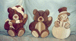 TEDDY BEARS AND SNOWMAN