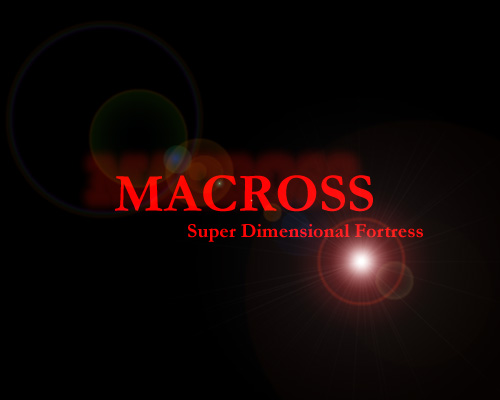 Macross SDF Title with lens flare
