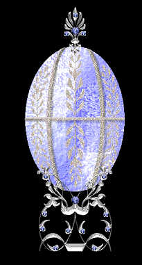 Decorated Blue Egg