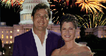 Amy and Vince with Fireworks