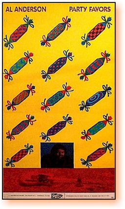 Promo poster for the Al Anderson Twintone release Party Favors.