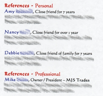 My References