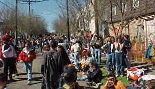 gathering for the parade