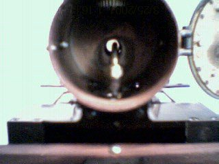View into smokebox showing connection to direction valve