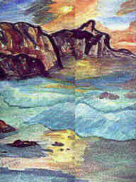 sunset on the beach