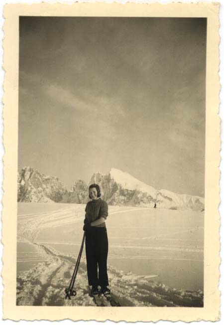 Paula Grossrubatscher on Seiseralm - Alpe di Siusi