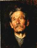 oilpainting of old man by Josef Moroder Lusenberg