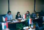 Talking in Mensa meeting in Sofia, Bulgaria, May 1999