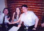At party in Sofia, Bulgaria, May 1999, with friends from Bulgaria and Croatia