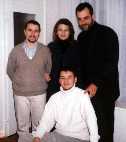 At home with friends from Yugoslavia and Macedonia, November 1999