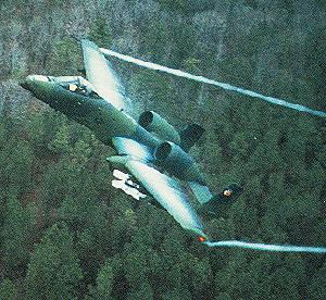 [A-10 with Smoke Trail]