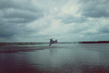 Helo Jump into water