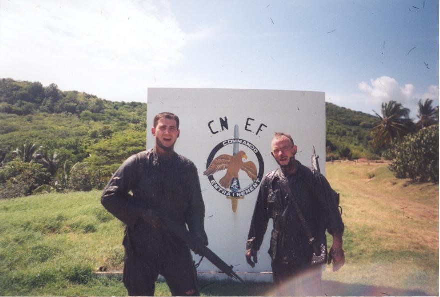 Sgt Tidwell and me after the obstacle course (Nautical Phase)