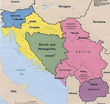 Map of Yugoslavia