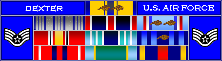 This is my rack of ribbons and medals