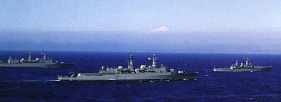 Fleet at sea.
