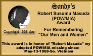 Sandy's POW MIA AWARD