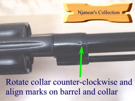 Rotating the cylinder rod collar