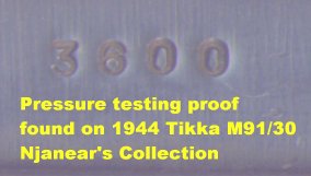 Pressure proof found on Tikka M91/30