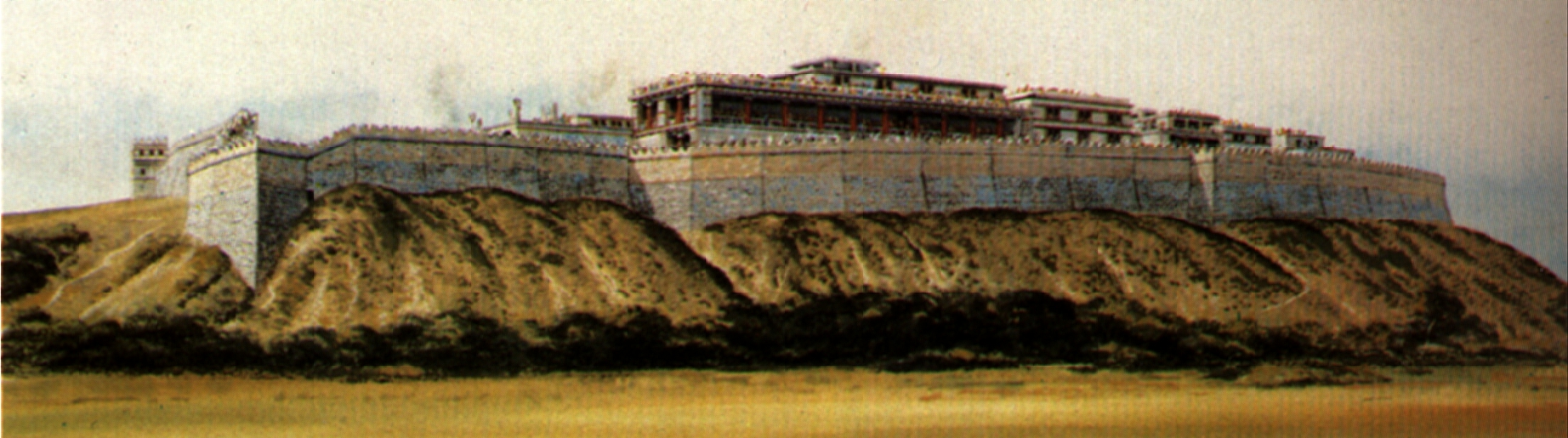 Scene containing a view of the seaward side of Troy 