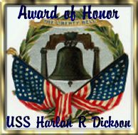 Award of Honor USS Harlan R Dickson 8-2-98