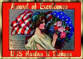 Award of Excellence USS Harlan R Dickson 8-2-98