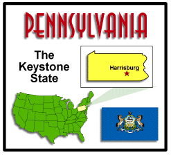 Pennsylvania State Map/Flag