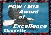 POW/MIA
Award of Excellence 7-23-98