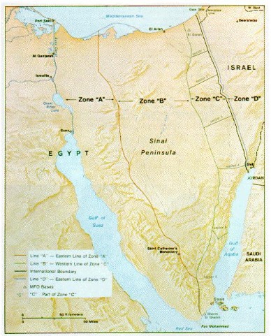 Map of the Sinai Peninsula