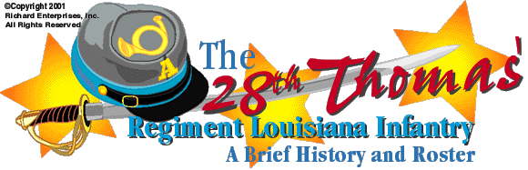 IMAGE of 28th Thomas' Louisiana Infantry Regiment Heading
