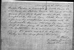 IMAGE of J J Padilla Enlistment Form