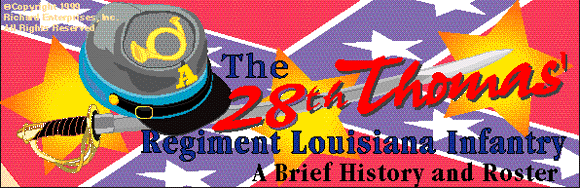 IMAGE of 28th Thomas' Louisiana Infantry Regiment Heading