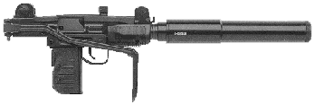 Mini-uzi com silenciador