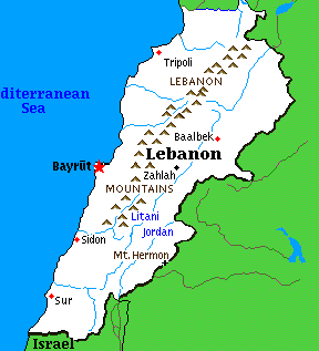 Lebanon Map