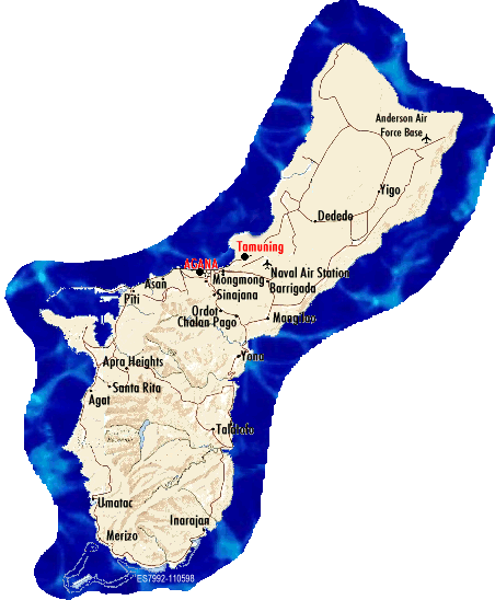 Map of Guam